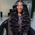 Deep Wave Wear & Go Glueless HD 4X6 Lace Closure Perruque de cheveux humains