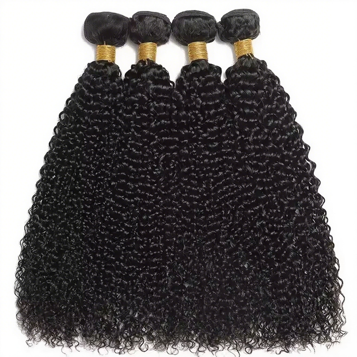 15A Natural Black Afro Kinky 4 Bundles 20 22 24 Inch Human Hair Bundles 3-8 Days Delivery