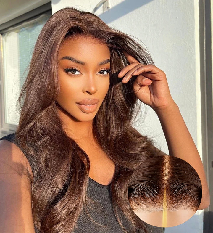 [Glueless Wig] Lumiere Hair Color Chocolate Brown Body Wave 4x4 & 5x5  Pre-cut Lace Ready To Go Glueless Wigs Human Hair Wigs