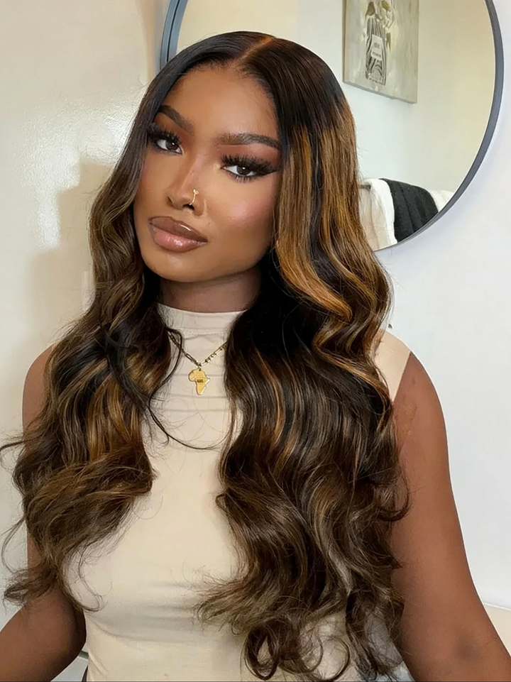 [Glueless Wig] Upgrade Lumiere 13x4 Pre Cut Lace  P4/30 Body Wave Glueless Wigs Ready To Go Human Hair Wig