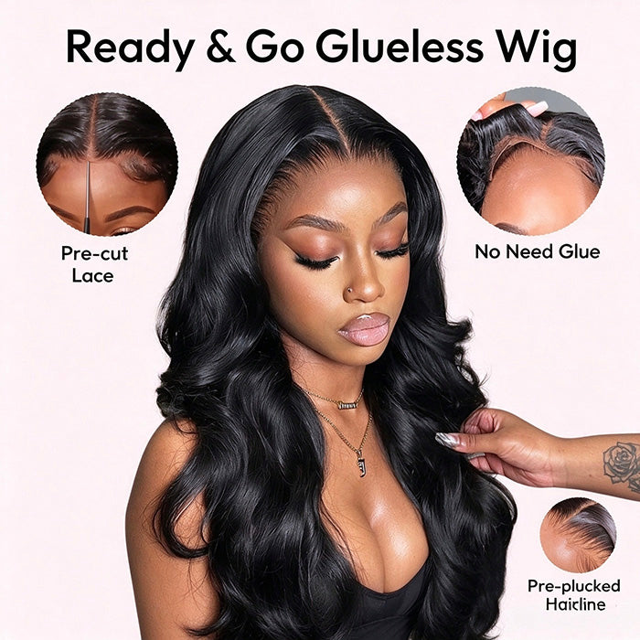 [Glueless Wig] Lumiere 13x4 Pre Cut Lace Ready To Go Glueless Wigs Body Wave Human Hair Wig