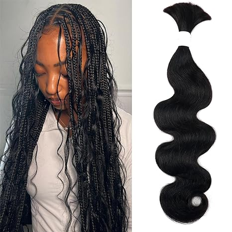 lumiere 1 Piece Natural Black Body Wave Bulk For Braiding Hair