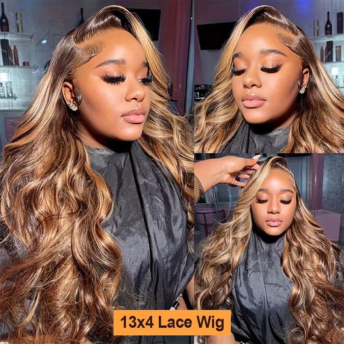 #350 Ginger Straight HD Transparent Lace Front Wigs Pour Femmes Cheveux Humains 