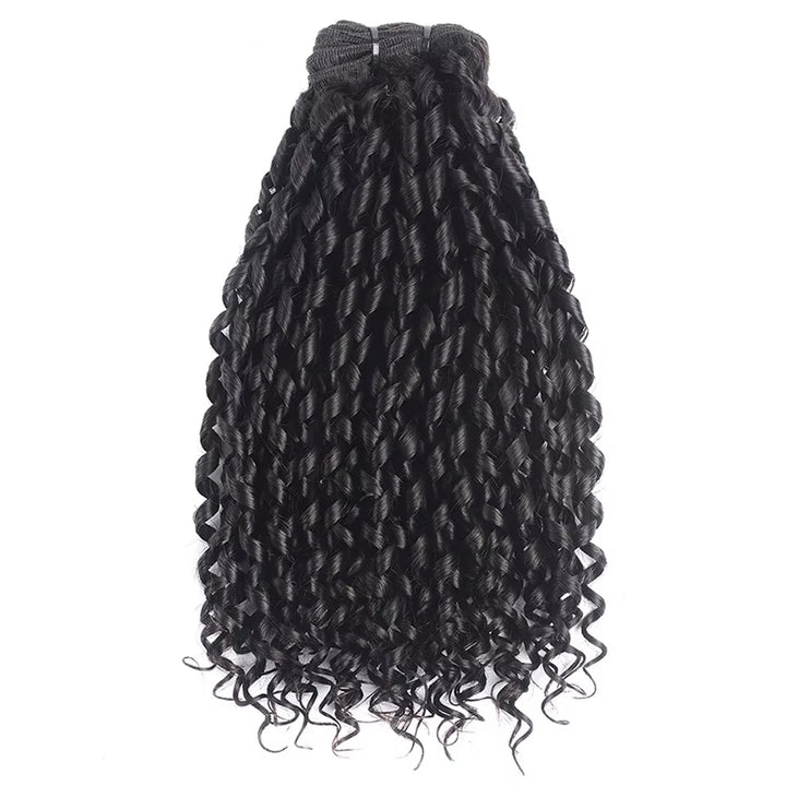 Pixie Curly Human Hair 1 Bundle Bundles Virgin Hair Extensation