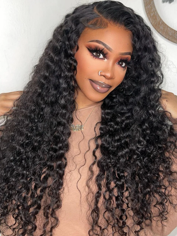 Lumiere Water Wave 13x4 Lace Frontal 180% Density 200% Density Human Hair Wig With Baby Hair