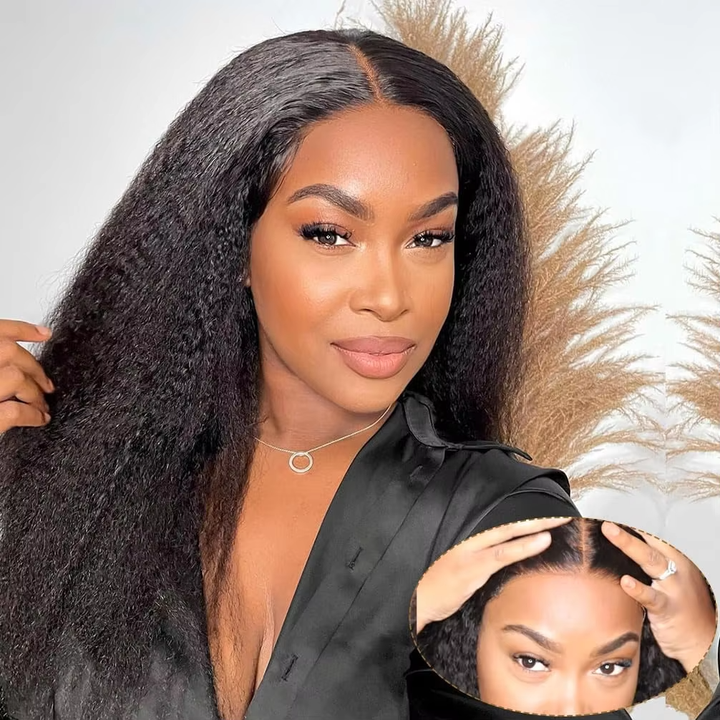 [Glueless Wig] Lumiere Hair Pre-cut Kinky Straight Glueless HD 6X4/4x4  Lace Closure 100% Human Hair Wig