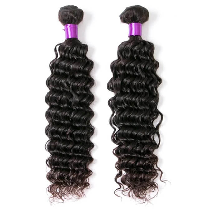 (B1)Deep Wave 2 Bundles Human Hair Extensions(Ship In 24Hours)