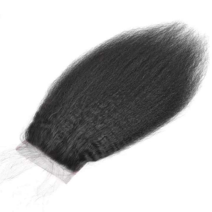 Lumiere 15A Kinky Straight Human Hair 4 Bundles With Closure Brazilian Transparent 4x4 Lace Closure And Bundles 100% Human Hair Extensions