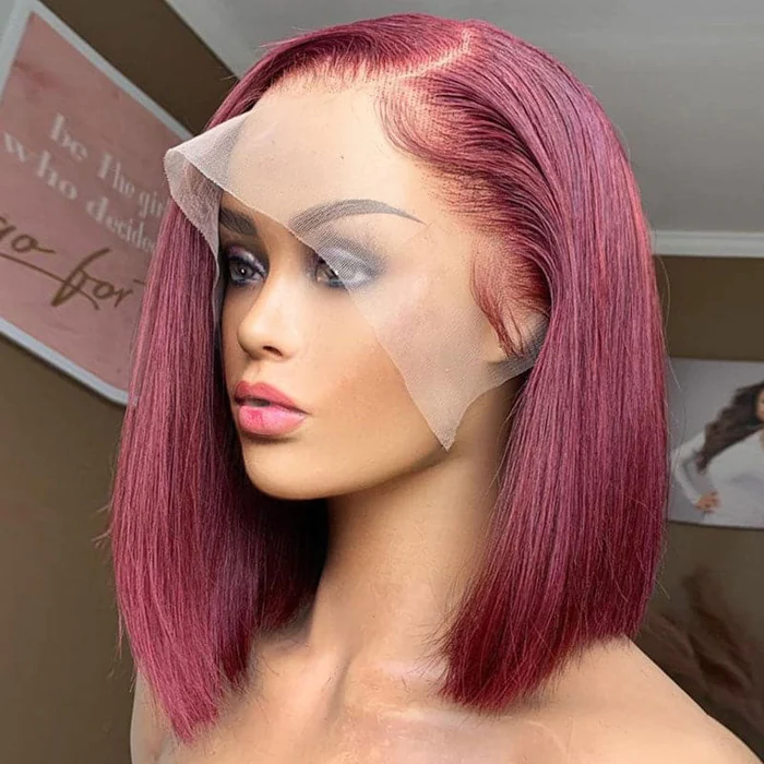 Colored Bob Wigs 13x4 Lace Front Wigs Straight Human Hair Wig For Women | Lumiere