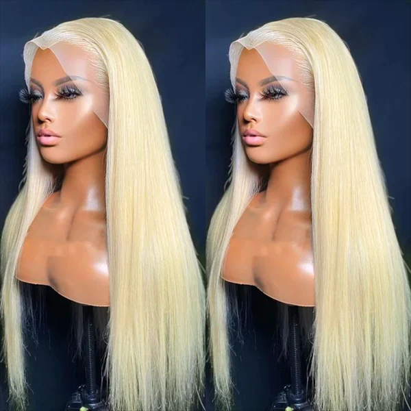 AMZ Lumiere 613 Honey Blonde Straight 13x4 HD Transparent Lace Frontal Wig Preplucked
