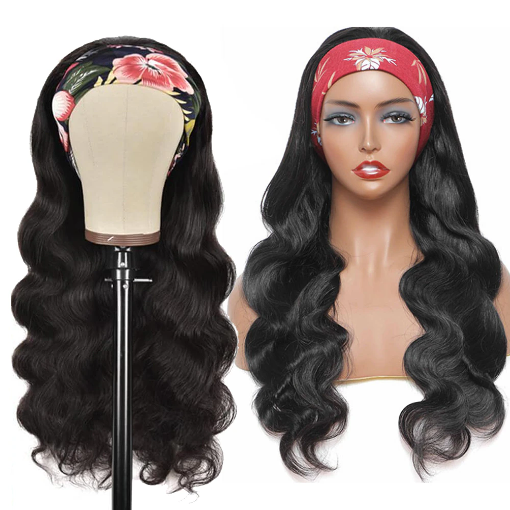 Lumiere Body Wave Headband Human Hair Wig Glueless Machine Made Non-Lace