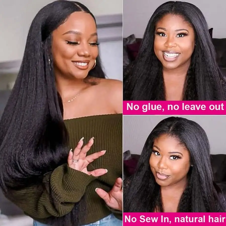 Lumiere Wear Go Glueless Wigs 4x4 & 5x5 Pre-cut Lace Kinky Straight Human Hair Wigs