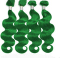 Grass Green Blonde Color Body Wave 4 Bundles Virgin Human Hair Extensions