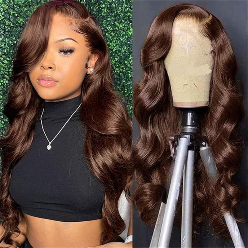 Lumiere Hair Chocolate Brown Body Wave Wig  13x6 Lace Front Human Hair Wigs