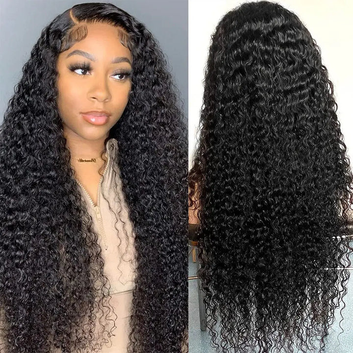 Deep Wave 5X5/13X6 HD Transparent Lace Front Wigs Pre Plucked Hairline Best Human Hair Wig-Lumierehair