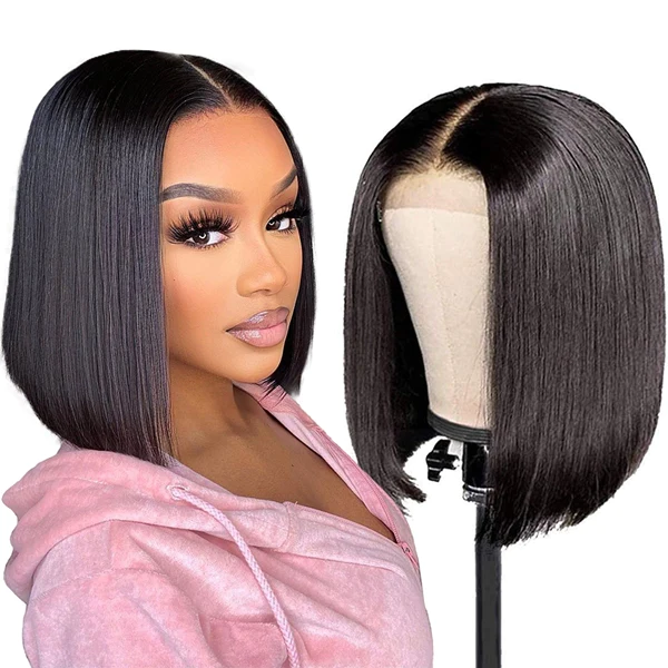 Lumiere 13x4/4x4 Straight Short Bob Lace Front Wigs For Women Natural Color