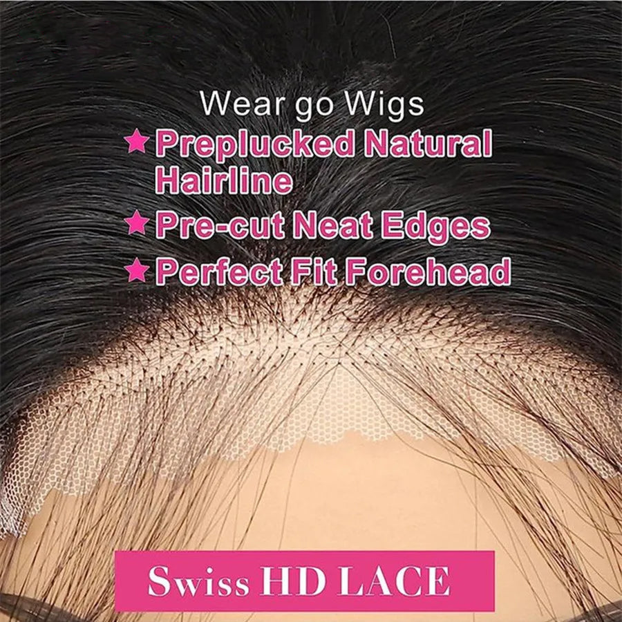 Lumiere Deep Wave Lace Closure / Lace Frontal Virgin Human Hair perucas 