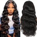 Longue ligne droite Wear & Go Glueless Lace Frontal perruques de cheveux humains 
