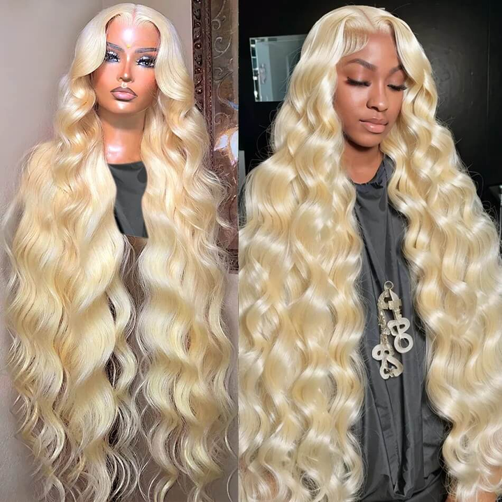 Lumiere $152=30inch| #613 Blonde body Wave 13x4 Lace Frontal Human Hair Wigs (No Code Need)