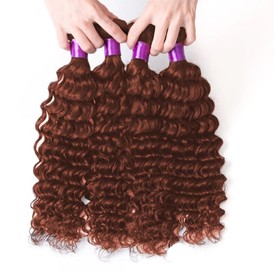 #33 curly 4 Bundles Virgin 100% Human Hair