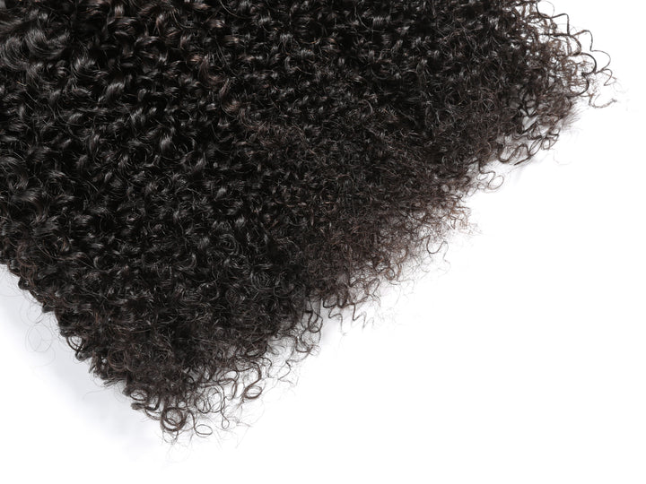 Kinky Curly 4 Bundles With Closure 6x6 Lace 100% virgin human hair