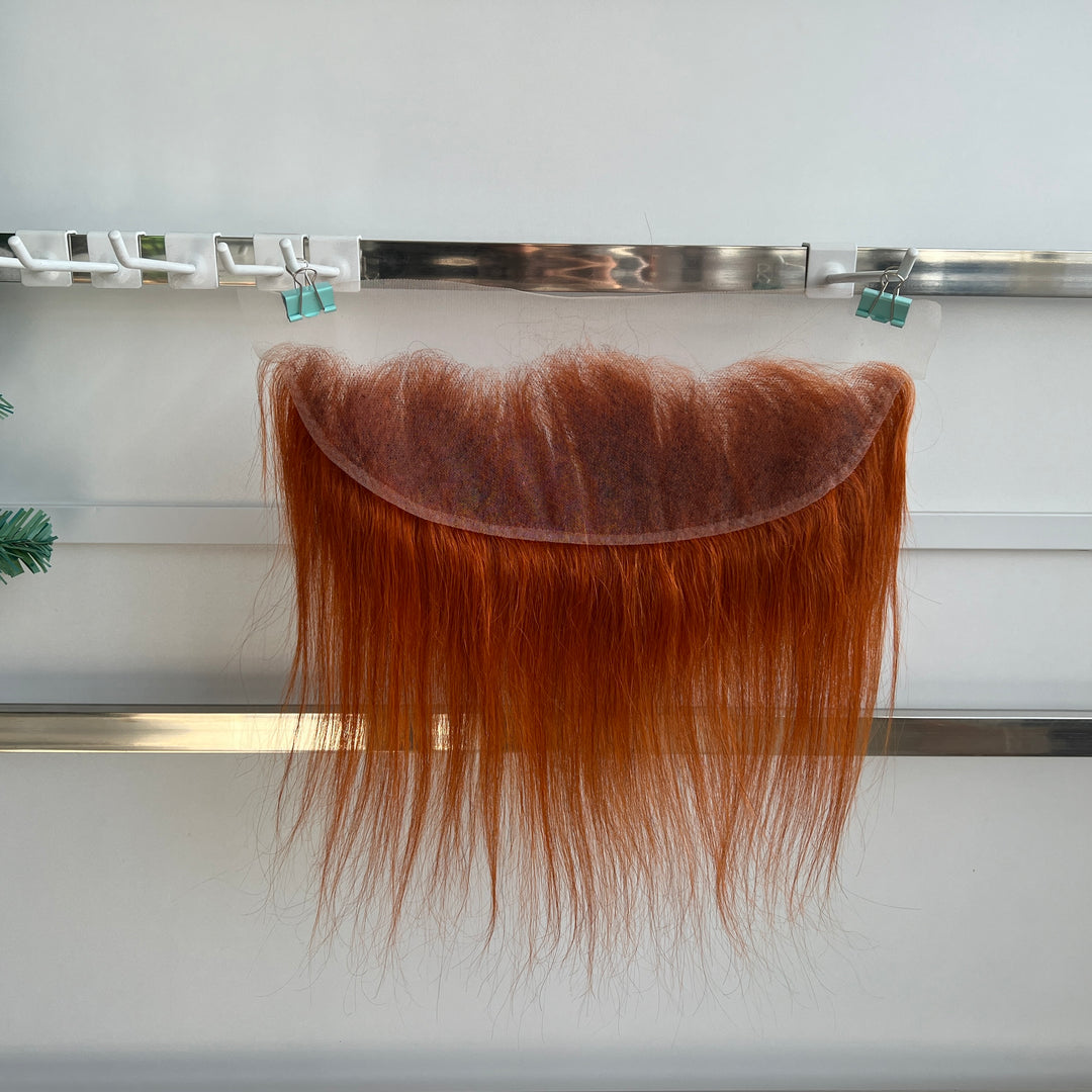 350 Ginger Orange  Colored Hair 13x4 Frontal Brazilian Straight 100% Human Hair