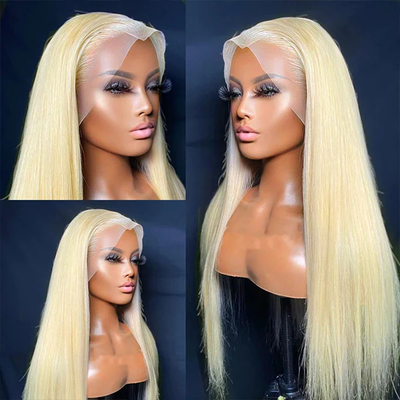AMZ 613 Lace Front Wig Straight Human Hair Wigs 13x1x6 T Part Lace Wig 150% Density 28 30 Inch