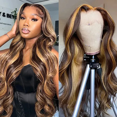 Lumiere P4/30 Highlight Wig 13x4 HD Lace Front Wig Ombre Colored Body Wave Human Hair Wigs for Women