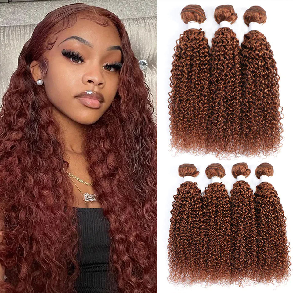 #33 Kinky Curly 3 Bundles 100% Human Hair For Women – Lumiere Hair