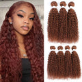 #33 Kinky Curly 3 Bundles 100% Human Hair For Women