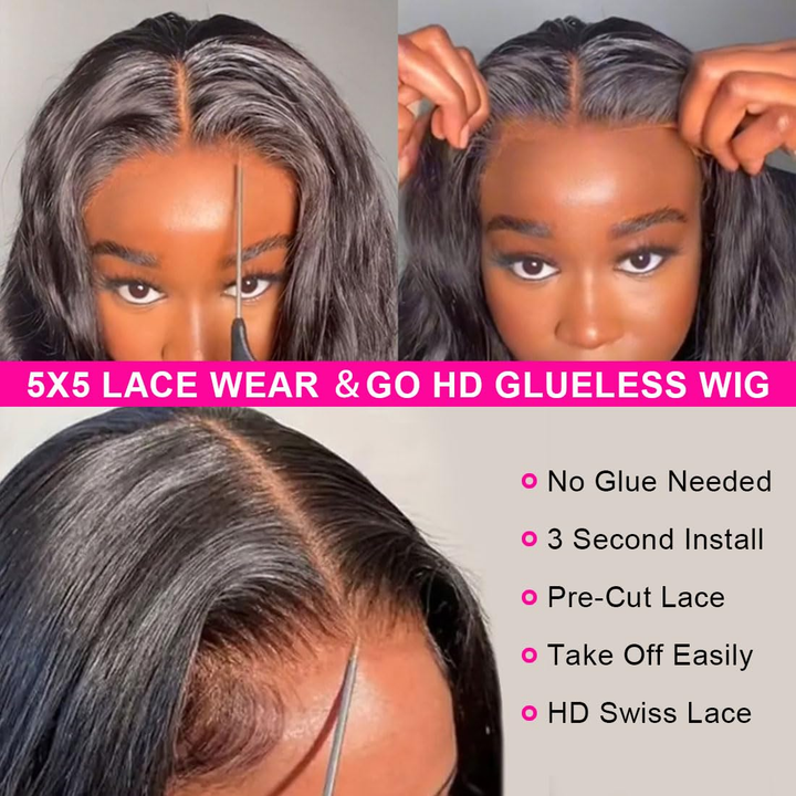 Lumiere Easy To Wear Glueless Wigs Human Hair Deep Wave 4x4 & 5x5 HD Pre-cut Lace Wig
