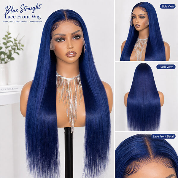 #350 Ginger Straight HD Transparent Lace Front Wigs Pour Femmes Cheveux Humains 