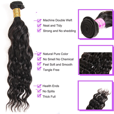 Lumiere HD Lace 4 Bundles with 4x4 closure Malaysia Natural Wave 100% Virgin Human Hair Extension