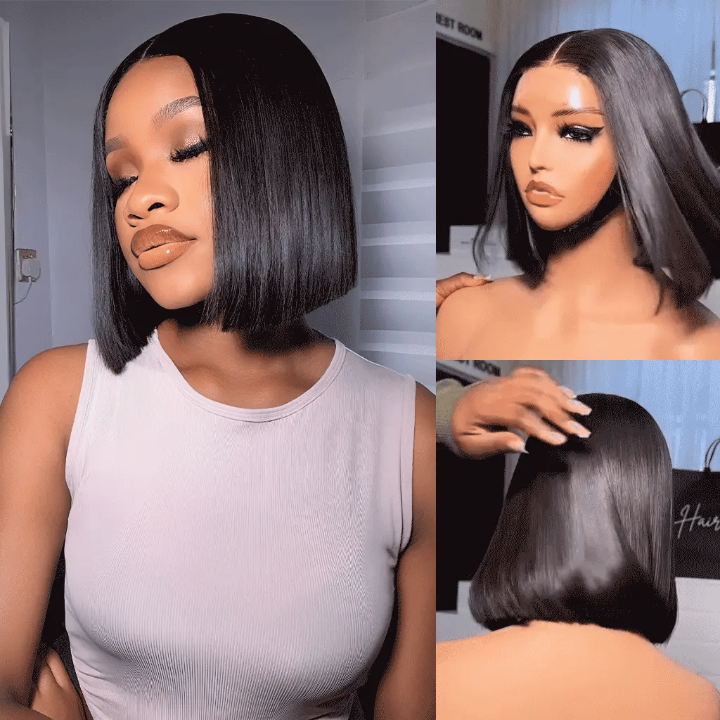 Lumiere Blunt Cut 5x5/6x6 HD Lace Bob Wig Straight Natural 