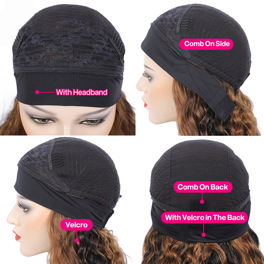 P4/30 Ombre Headband Wigs Human Hair Water Headband Human Hair Wigs for Women