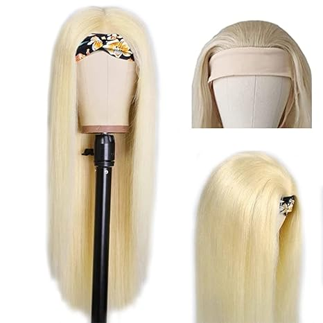 #613 Headband Straight Human Hair Wigs Full Machine Made None Lace Wig