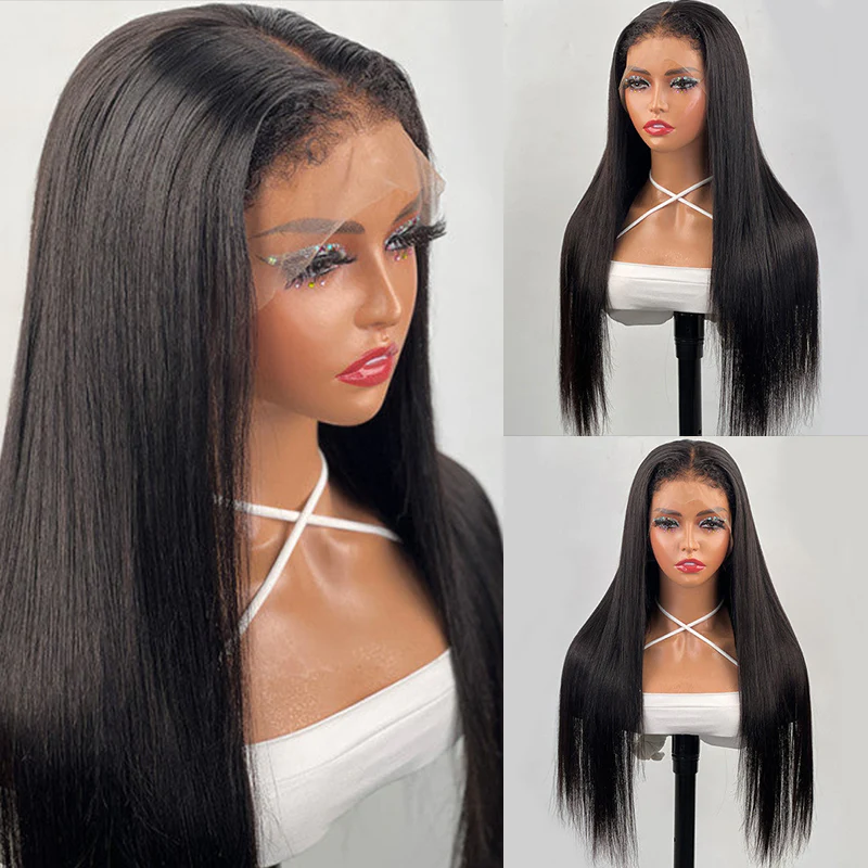 4C Edges Baby Hair 13x4 Hd Lace Straight 10-30 Inch Human Hair Wig