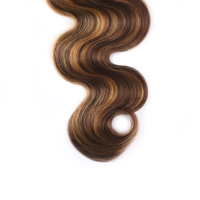 highlight #4/27 Body wave 2 Bundles Wave 100% Virgin Human Hair Extension