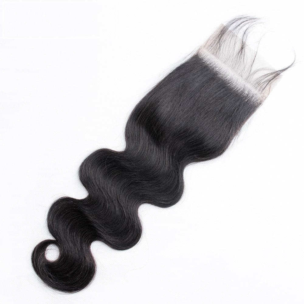 (B1)Brazilian Hair Body Wave 3 Bundles With 4x4 Closure Human Hair Extension for women