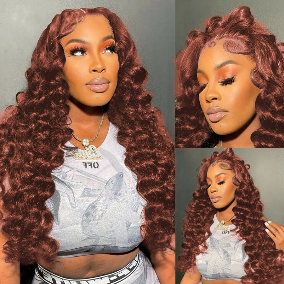 #33 loose wave 3 Bundles with 4x4 Lace Closure Human Hair