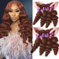 Chocolate Brown #4 Loose Deep 4 Bundles Remy 100% Cheveux Humains 