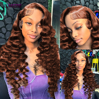 #33 Loose Deep Wave 4 Bundles With 13X4 Frontal Transparent Lace