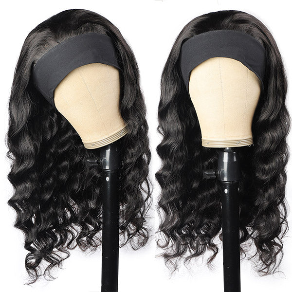 Headband Wigs Loose Wave Human Hair Wig Affordable Wigs For Black Women