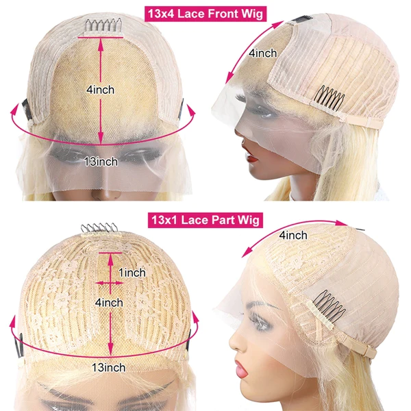 AMZ Lumiere Body Wave 13x4 HD Lace Frontal Wig Preplucked 613 Honey Blond Color Wigs for Women