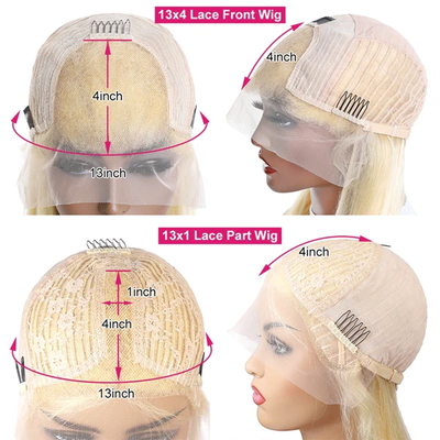 AMZ Lumiere Body Wave 13x4 HD Lace Frontal Wig Preplucked 613 Honey Blond Color Wigs for Women
