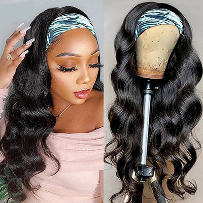 Headband Wigs Body Wave Human Hair African American Headband Wigs