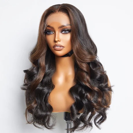 (WG-97) Classic and Chic Blonde Highlights  Body Wave 13x4 Frontal Lace Wig