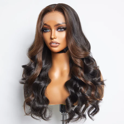 Classic and Chic Blonde Highlights  Body Wave Glueless 13x4 Frontal Lace Wig