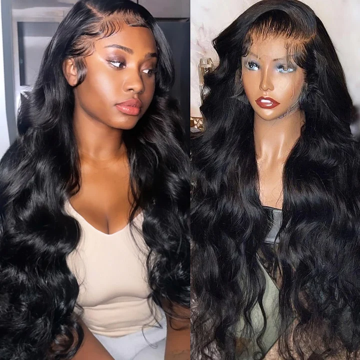 Breathable Body Wave human hair Wigs Lace Frontal/Closure with Baby Hair Pre-Plucked
