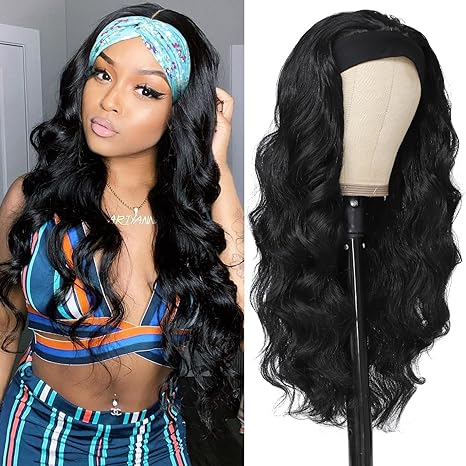 Headband Wigs Body Wave Human Hair African American Headband Wigs